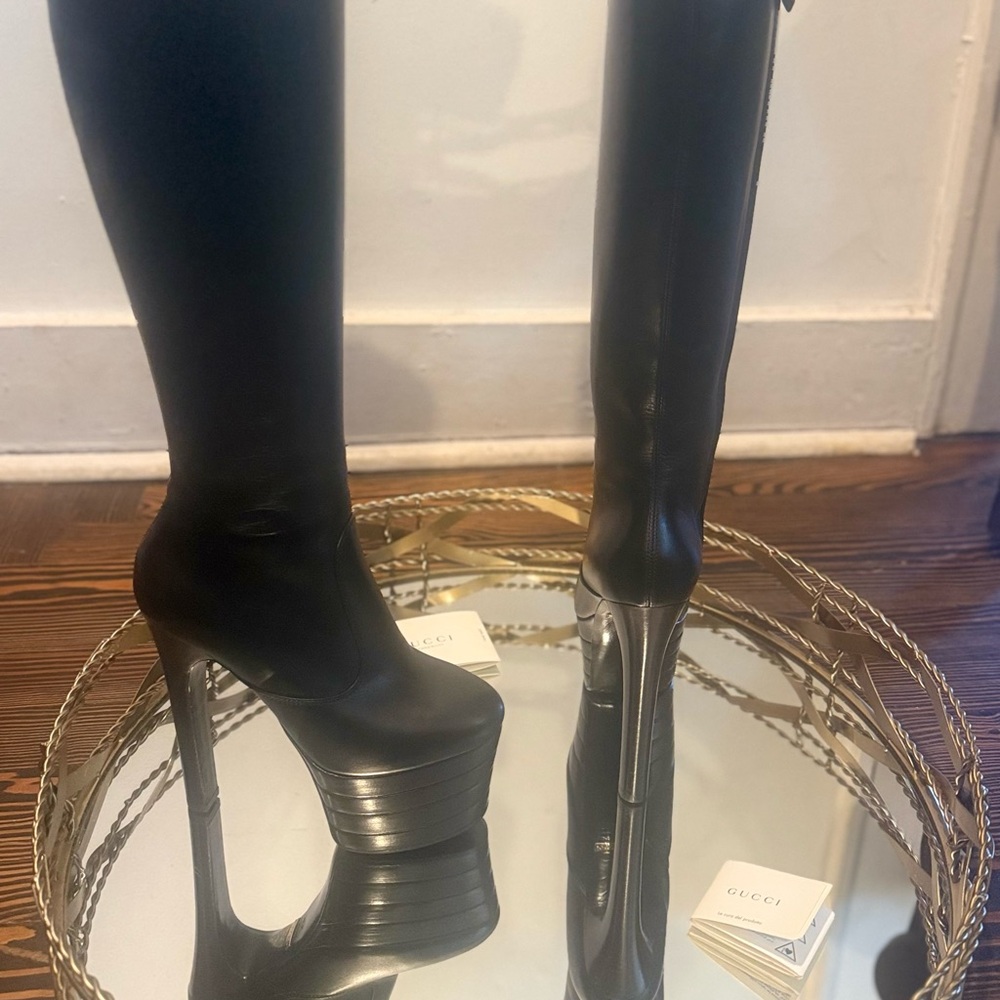 Gucci Black Knee-High Boots - Picture 8 of 16